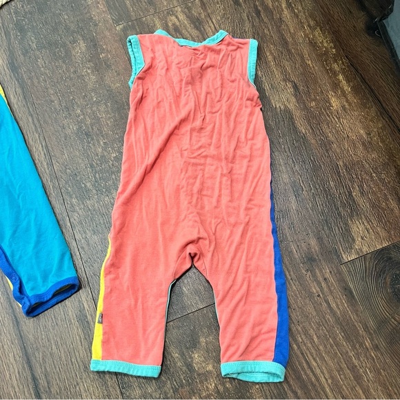 Kyte colorblock sleeveless shorts romper size 12-18 months *flaws - Picture 6 of 10